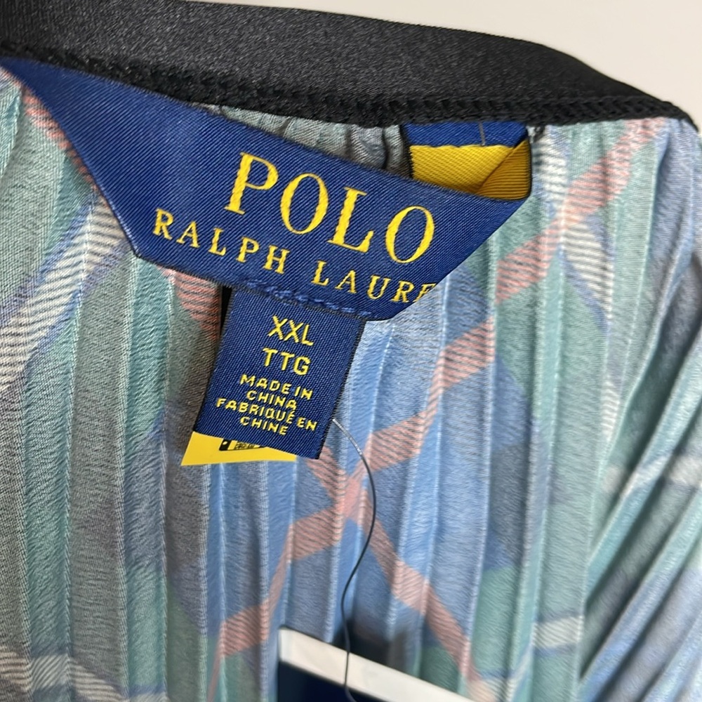Polo Ralph Lauren | Green Tartan Pleated Midi Skirt Size XXL NWT - Picture 6 of 7